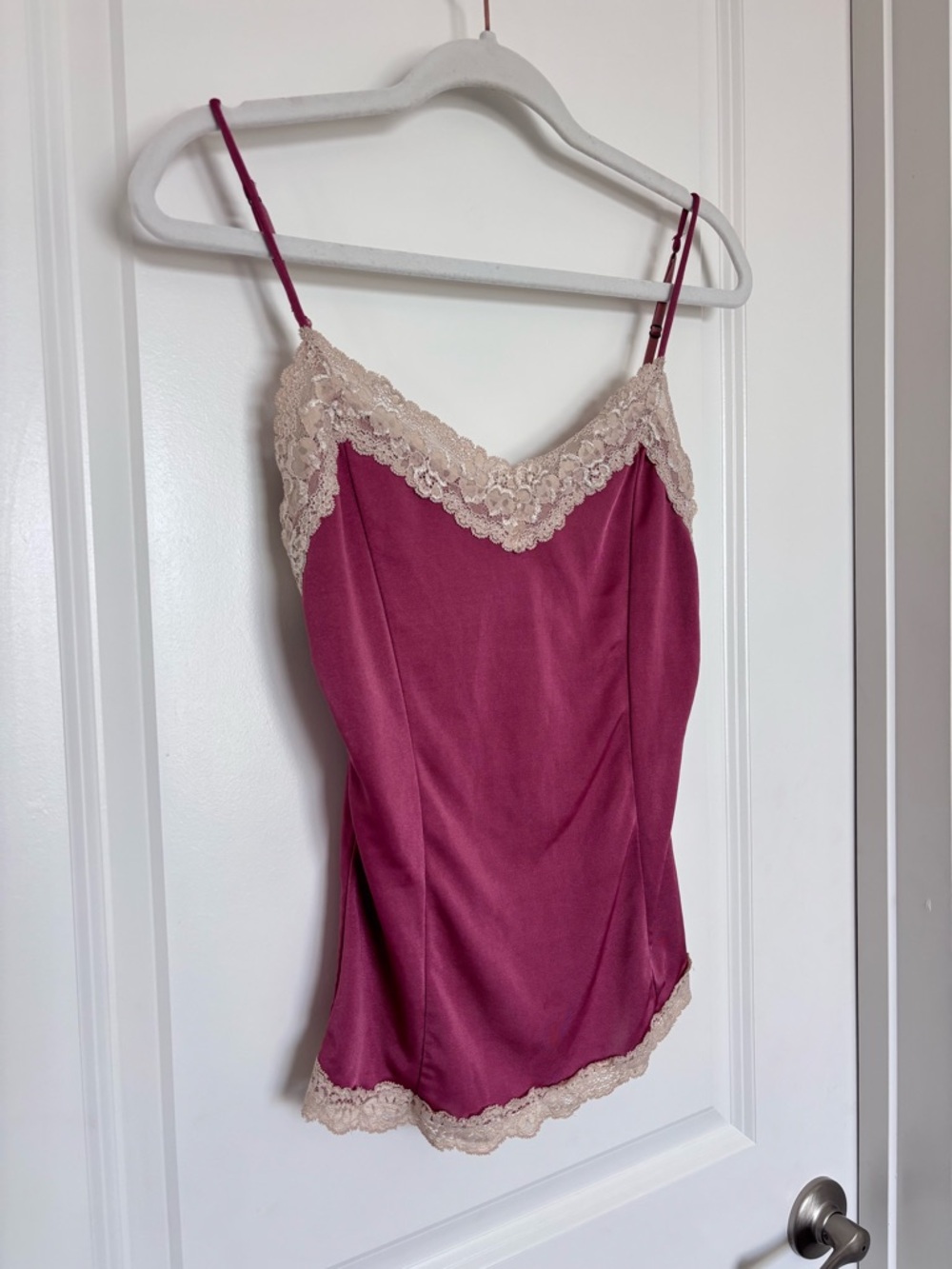 Vintage Limited Pink Lace Trim Camisole Small Y2K 2004 Coquette Lingerie Tank